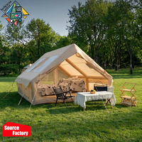 Tente de camping instantanée 12 places légère et pliable pour l'extérieur, prête à l'emploi, quatre saisons, imperméable 3000 mm, en coton Oxford