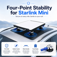 Support métallique Starlink Mini à ventouse basse pour un montage sécurisé de la parabole – Kit de fixation pour camping-cars, fourgonnettes, bateaux et véhicules Starlink V5