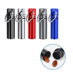 Boîte à pilules miniature de haute qualité, étanche, en aluminium, porte-pilules, flacon, porte-clés - Product Image 2
