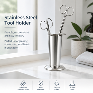 Degao 304 Stainless Steel Forceps Tweezers Storage Canister with Flip Lid Medical Instrument Disinfection Holder - Product Image 5