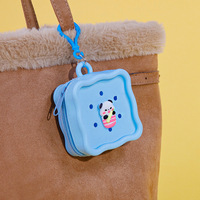 Porte-monnaie en silicone gel DIY motif animal de dessin animé couleur bonbon, mini sac mignon pour enfants, organisateur de monnaie pour écouteurs/câbles USB