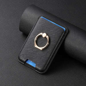 Étui magnétique pour iPhone 15, couleur unie, porte-cartes, matériau PU, aimant puissant N52 pour carte de crédit - Product Image 1