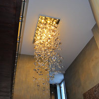 Luminaire LED suspendu en cristal pour décoration de Villa, Design moderne de hall d'hôtel, grand projet personnalisé