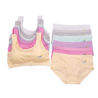 Junxi divinus sutiã e roupa íntima para meninas, conjunto de roupa íntima para escola e estampa para crianças, m/g