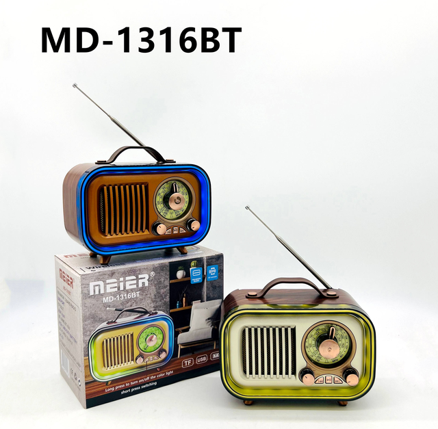 Creative Vintage Multifunctional Radio Mini Household BT Audio Speaker TF Card Play Cross-border Wholesale