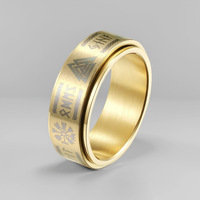Bague anti-stress rotative en acier inoxydable certifiée CNAS, bijou de main tendance
