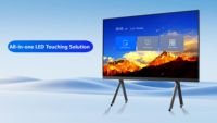 Tableau blanc interactif portable sur pied, écran tactile intelligent LCD 55 pouces, Android Windows 40 points tactiles