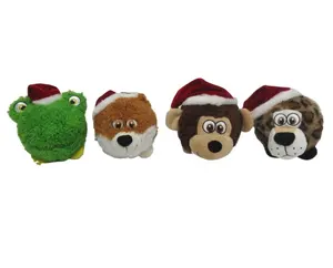 カエルクリスマスぬいぐるみペットのおもちゃきしむ犬のおもちゃぬいぐるみボール