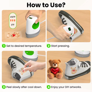 Hot Sale Handheld Heat Press <b>Machine</b> Fast Heating 410℉ Ergonomic Grip 110-240V for <b>Vinyl</b> Patches Sm Temperatu - Product Image 3