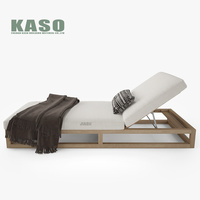 Chaise de piscine en rotin en aluminium, lit Double, plage de mer blanche, chaise de piscine extérieure en forme de S