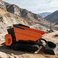 Transporteur à chenilles en caoutchouc robuste pour terrains accidentés et projets de construction
