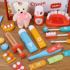 Iniciación de madera Home Doctor Toy <span class=keywords><strong>Niños</strong></span> Kit médico Caja de regalo Bebé Educación temprana Juego de rol Juguete <span class=keywords><strong>Niños</strong></span> para niña - Product Image 4