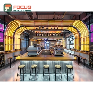 Exhibidor de Café Premium, Estante de Exhibición de Productos para Minoristas, Exhibidor de Productos para Cafetería de Madera Natural - Product Image 4