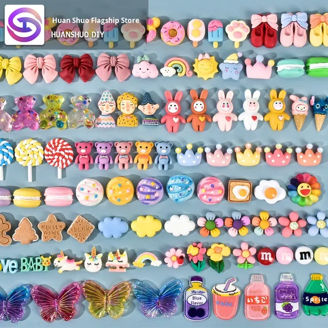 Shimmering DIY Plastic Phone Case Kit for 7-12y Cream Glue Small Accessories Creative Paste Toys Hairpin Ornaments Resin Doll