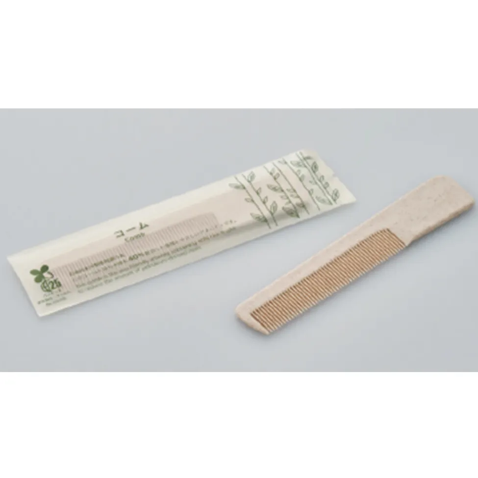 Biodegradable small disposable ecofriendly plastic hotel hair straight comb