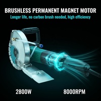 BODA 220-240V 50/60Hz Rainureuse murale électrique légère sans balais, scie à béton portative, coupe- rainures murales AC pour électricien