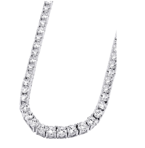 Brilliant Cut 6mm Lab Grown Diamond Tennis Chain <b>Necklace</b> 10K 14K 18K Gold IGI Certified Hip Hop Jewelry - Product Image 2