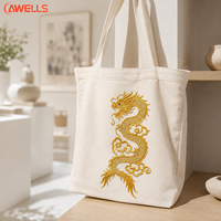Badge brodé personnalisé Dragon Jumeau avec motif nuage et points de couture à l'aiguille, à coudre pour projets de costumes