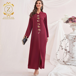 Zaynab <span class=keywords><strong>Kaftan</strong></span> Ramadán Oriente Medio Ropa árabe Monzón Moda Damas Mujeres islámicas Abaya Vestidos - Product Image 1