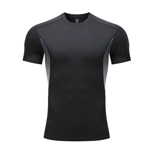 Meng's Woven Print Lightweight Short-Sleeved Running Fitness <strong>Shirts</strong> Quick Drying and Breathable for Winter Sports - Product Image 2