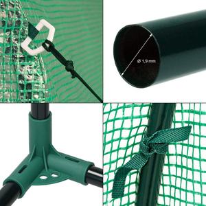 वाटरप्रूफ भारी शुल्क गैल्वेनाइज्ड स्टील फ्रेम बड़ा आउटडोर गार्डन वॉक-इन सुरंग ग्रीनहाउस 6 विंडो और पी कवर के साथ - Product Image 5