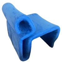 Fauteuil lounge Disen DIS-L-0216, canapé simple, siège en mousse moulée en forme de S, mousse PU, acier revêtu de poudre, meubles de maison rafraîchissants