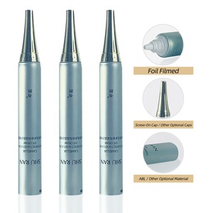 Luxury Gold long Nozzle Cap Cream Tube Packaging Eyecream Container Tube Custom Lip Gloss Squeeze Tube Lipgloss Packaging