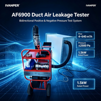 Testeur de fuites d'air à pression positive et négative pour conduits AF6900, machine de test d'étanchéité des conduits d'air AF6900, conduits HVAC