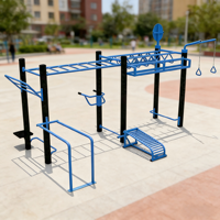 Estación de Entrenamiento Físico al Aire Libre para Parques, Escuelas y Comunidades, Equipo de Gimnasio Comercial Multifuncional de Diseño Personalizado