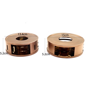 Circular Stainless Steel Herb <strong>Tea</strong> Coffee <strong>Food</strong> Pot <strong>Light</strong> <strong>Warmer</strong> - Product Image 5