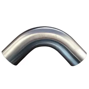 316 / 304 food grade 90 degree stainless steel seamless elbow with straight ends