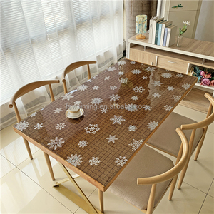 Impermeabile Fiocco di Neve Laser Disegno Stampato IN PVC Della Protezione Della Tabella Per Il <span class=keywords><strong>Vetro</strong></span> Tavolino - Product Image 3