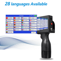 Impresora de Inyección de Tinta Portátil Manual con Pantalla Táctil Multi-idioma, Tanque de Tinta Recargable, para Cartón de Huevos Flexible, Plástico y Acero, con Fecha de Caducidad