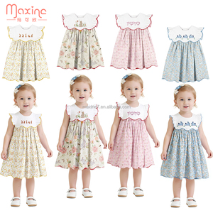 OEM Design Boutique in cotone ricamato collezione <span class=keywords><strong>coniglio</strong></span> primavera estate <span class=keywords><strong>vestito</strong></span> <span class=keywords><strong>di</strong></span> Pasqua per bambine - Product Image 2