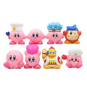 Personalizado al por mayor Kawaii dibujos animados Anime juguete modelo vinilo Rosa <span class=keywords><strong>Kirby</strong></span> figura de acción Lindo juego ornamento - Product Image 1