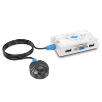 2 יציאת KVM מתג 2 קלט 1 פלט VGA USB Hotkey Wired מרחוק בקר בחר אוטומטי סריקה עם כבל MT-201KL
