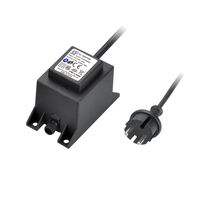 Adaptateur AC/DC étanche 12V 24VAC, transformateur d'alimentation avec connexion par prise pour utilisation en extérieur (matériau PC/ABS)