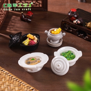Weijin จานหม้อดินแบบจิ๋วบ้านตุ๊กตาอุปกรณ์ตกแต่ง DIY ขนาดเล็กภูมิทัศน์ขนาดเล็ก - Product Image 3