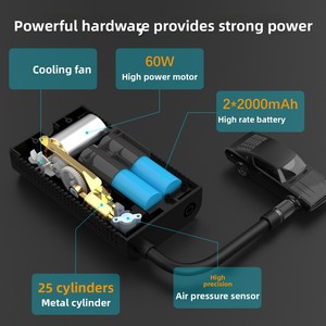 Pompa Ban Portabel 25 Silinder Kompresor Udara Pintar Pompa Pengisian Cepat Otomatis untuk Mobil Motor Sepeda - Product Image 4