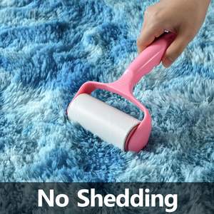 Alfombra plegable de lana de seda más popular de Amazon, alfombra teñida para sala de estar, alfombra gruesa de pelo largo para suelo de felpa, PUF elegante - Product Image 2