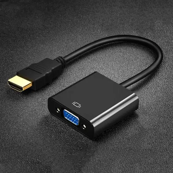 Factory Hot Selling HDCP 1.2 HDMI To VGA Cable Video Converter Input HDMI Output VGA Format 1080p HDMI To VGA Adapter