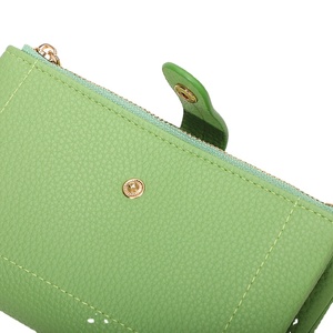 Suph iar Card Holder 6 Inch Double Zipper Coin <b>Purse</b> Women's Wallet Solid Color Everyday Use - Product Image 5