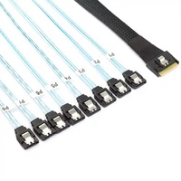 LUNG KAY SlimSAS 8i SFF-8654 a 8 Puertos SATA 12Gbps, Adaptador Interno Mini SAS para Servidor, Almacenamiento RAID, Venta al Por Mayor de Fábrica