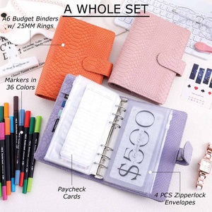 Best-seller : Agenda à anneaux A6 en cuir de serpent multicolore (7 couleurs), reliure dorée à 6 anneaux, classeur économique, planificateur TK FB Ins, séparateur de tableau de bord, feuilles mobiles - Product Image 1