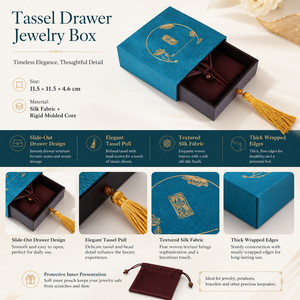 Luxury Tassel Drawer Jewelry <b>Box</b> <b>Gift</b> Packaging Case for Rings Necklaces <b>Earrings</b> and Small Jewelry and <b>gift</b> store jewelry brand - Product Image 3