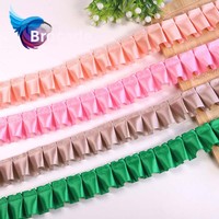 En stock – Dentelle en polyester à volants motif Nénuphar de 25 cm pour ourlet de jupe Lolita, faite main, DIY, dentelle champignon dense unilatérale