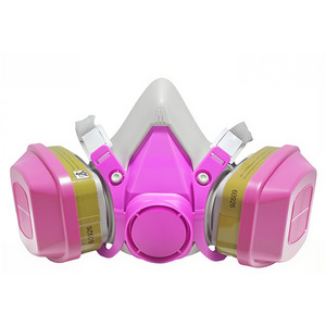 Máscara de Gas de Media Cara con Gafas de Seguridad Antivaho, Respirador KN95 de Alta Filtración, Plástico para Pintura en Aerosol y Productos Químicos - Product Image 5