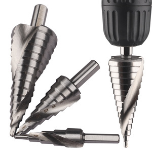 DZT <b>Step</b> <b>Drill</b> Bit 4-12mm 4-20mm Spiral Flute For Electric <b>Drill</b> Hole Enlarging - Product Image 1