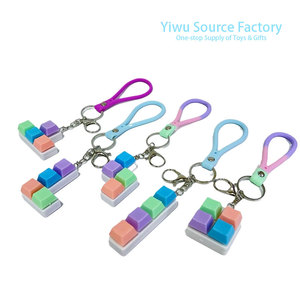 Jincan Vente en gros Porte-clés créatif à 4 touches Pendentif mécanique Clavier Décompression Soulagement de l'anxiété Jouets pour enfants TDAH - Product Image 2