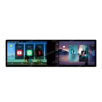 Autoradio multimédia universel sans fil double écran 23,8 pouces avec Carplay et Android 13, lecteur vidéo, navigation, stéréo GPS et caméra RGB